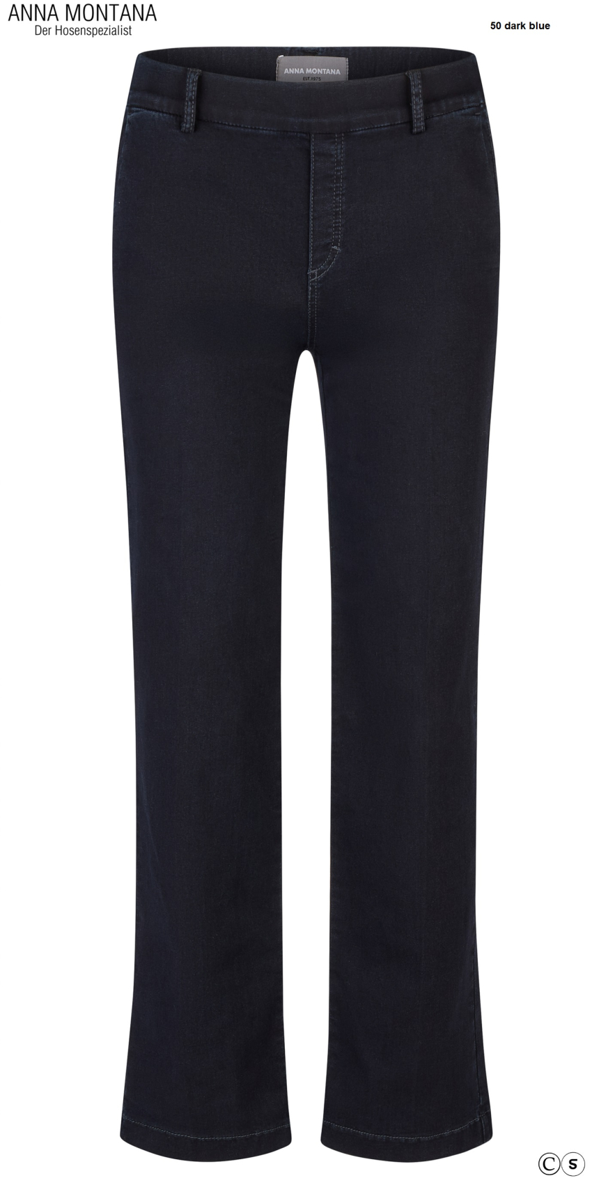 Mila 1045 Wide Flexi - Milano / sehr bequeme Schlupfhose mit weichem Bund, 80 cm lang, von Größe 36 bis 46 / ANNA MONTANA